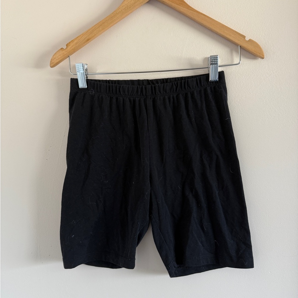 Garage Black Cotton Blend Bike Shorts | Casual Everyday Essential